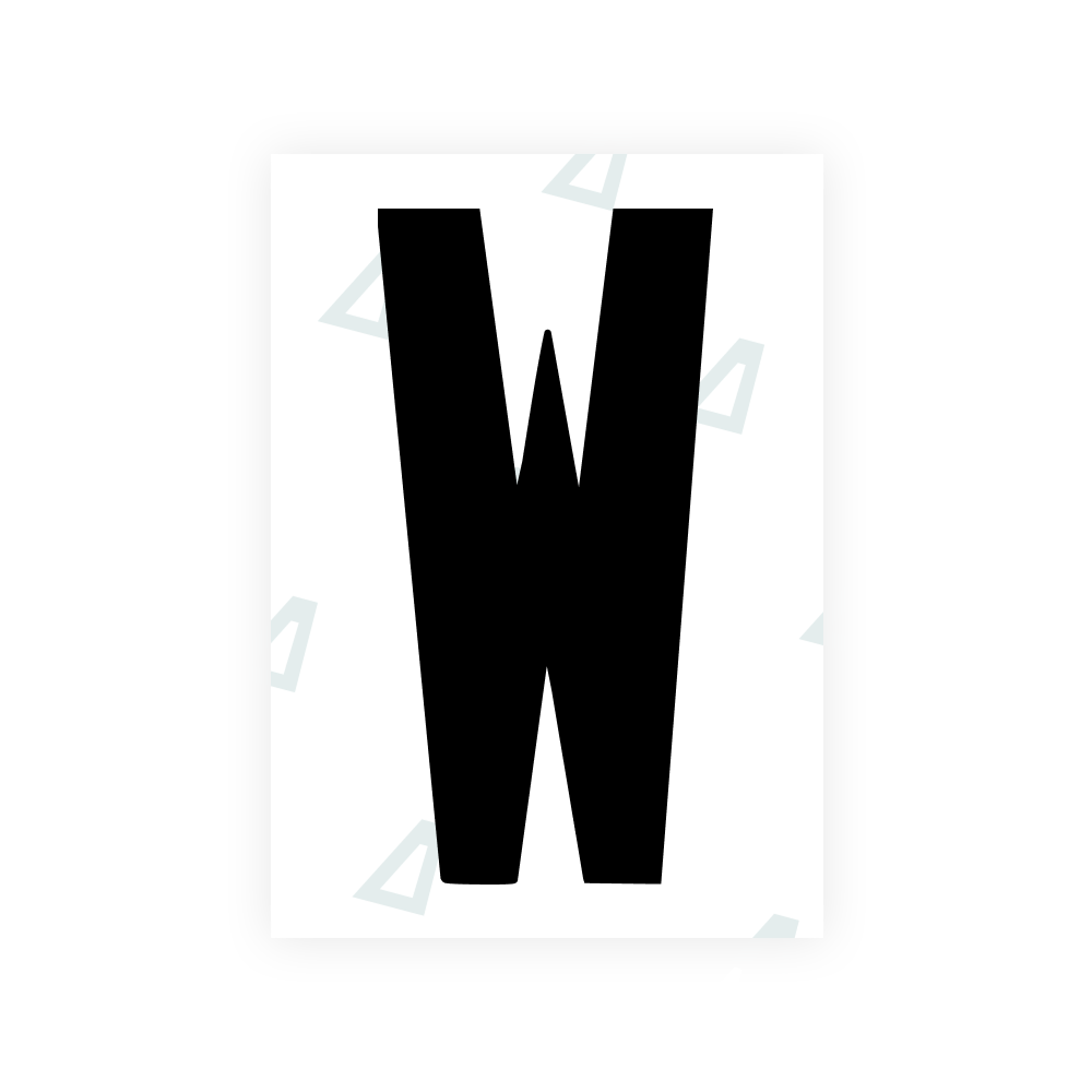 米国(サウスダコタ州)ナンバープレート用 Alite ナノフィルム - シンボル「W」