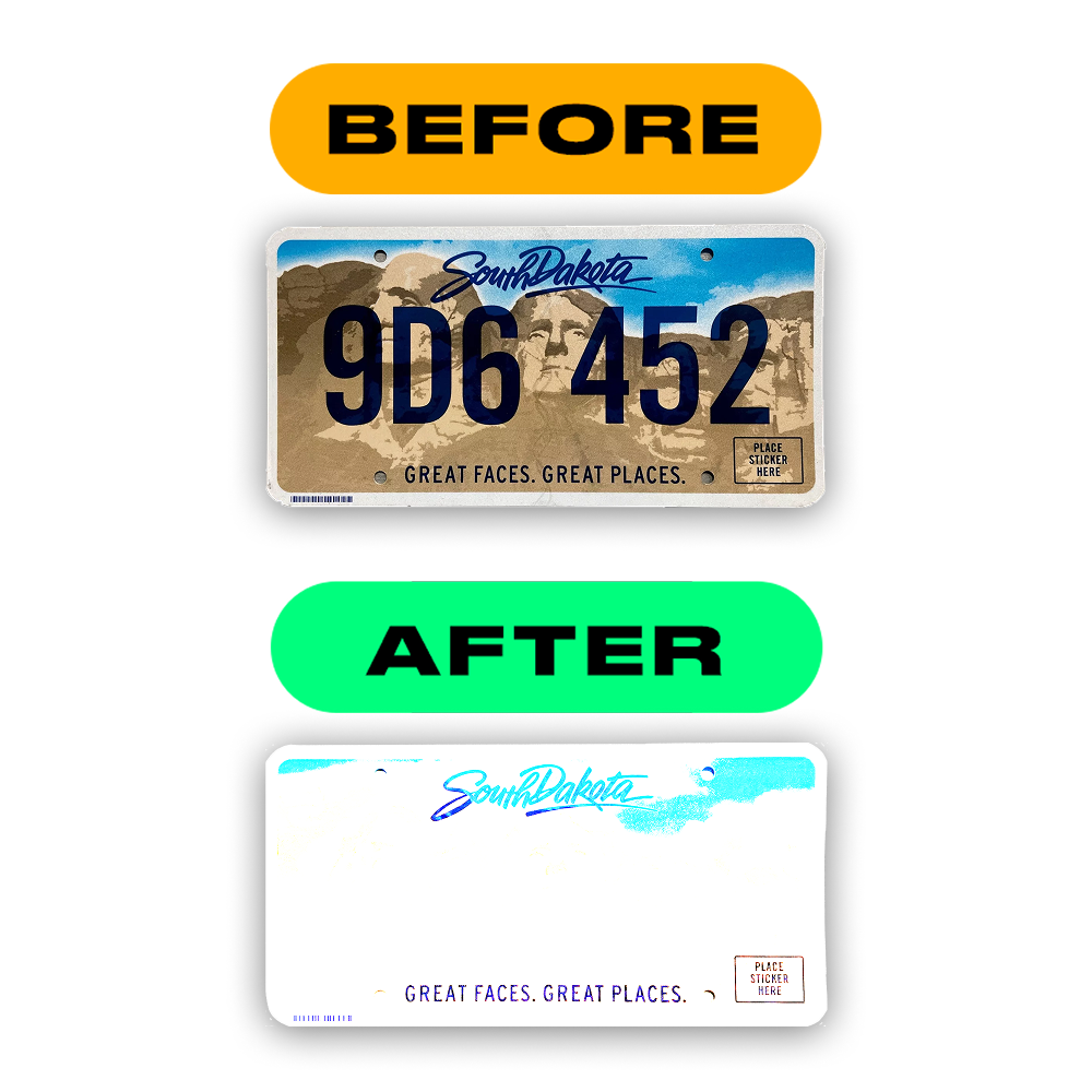 Alite Nanofilm for US (South Dakota) license plates - Symbol "E"