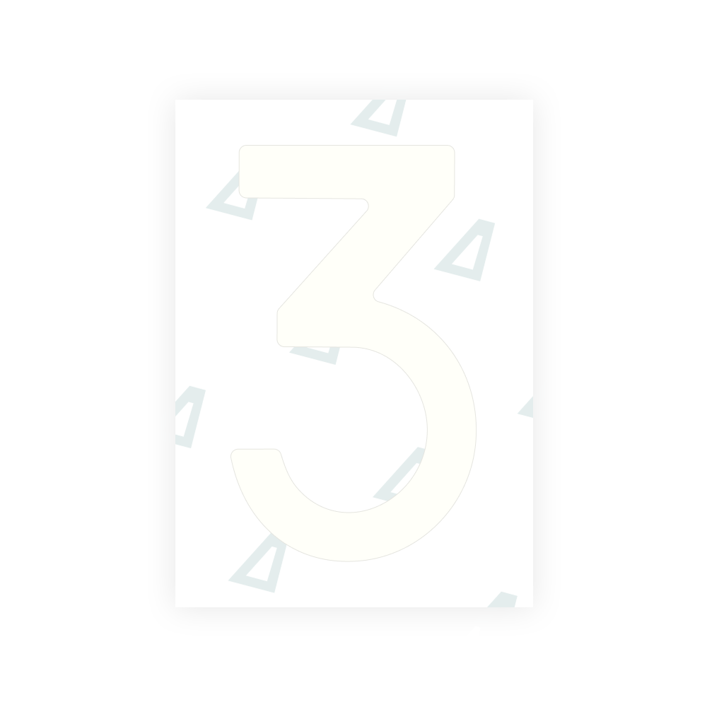 Alite Nanofilm for Sweden number plates - Symbol "3"