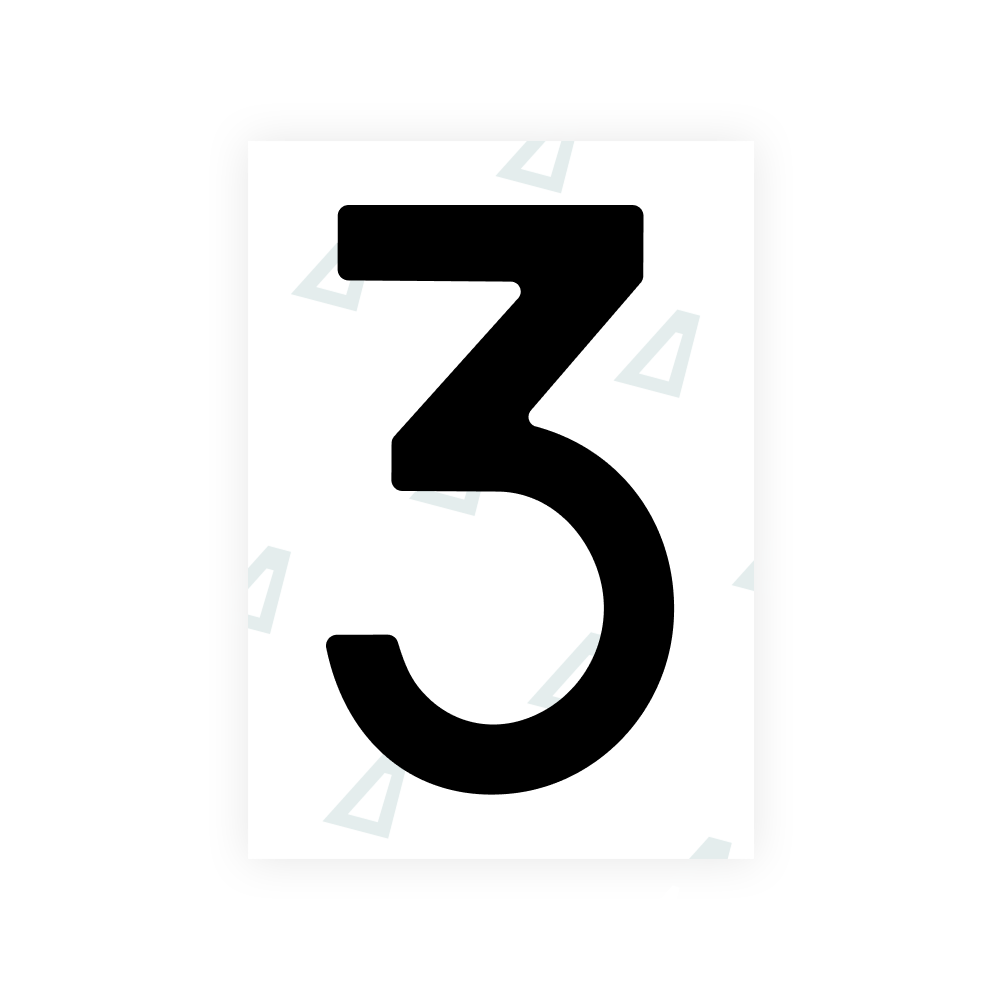 Alite Nanofilm for Sweden number plates - Symbol "3"
