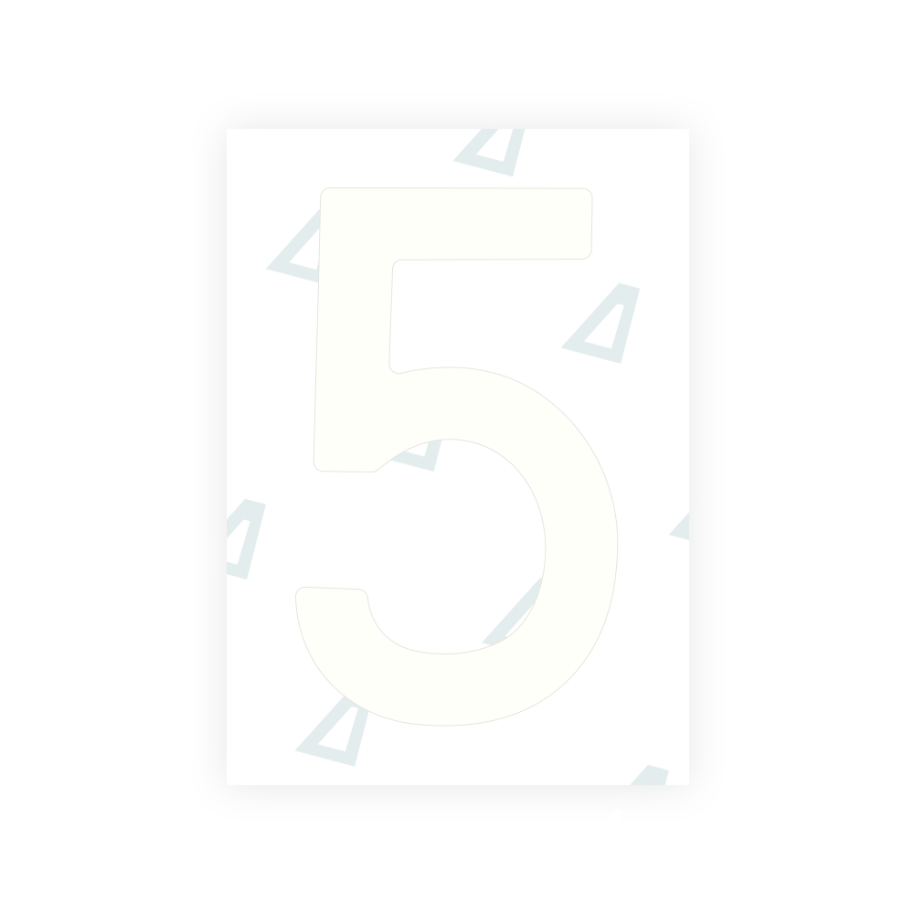Alite Nanofilm for Sweden number plates - Symbol "5"