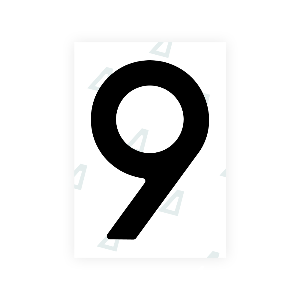 Alite Nanofilm for Sweden number plates - Symbol "9"