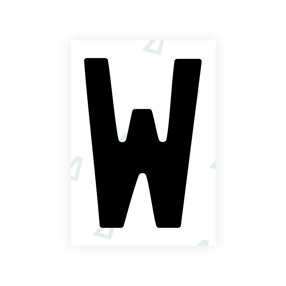 Alite Nanofilm for Sweden number plates - Symbol "W"