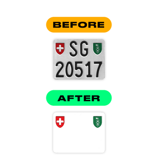 Alite Nanofilm for Switzerland Moto license plates - Symbol "Z" - Alite