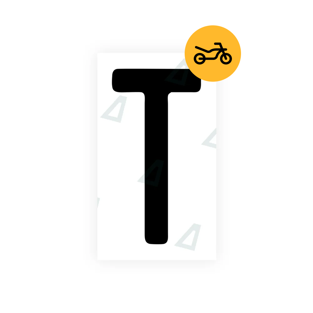 Alite Nanofilm for Switzerland Moto license plates - Symbol "T" - Alite