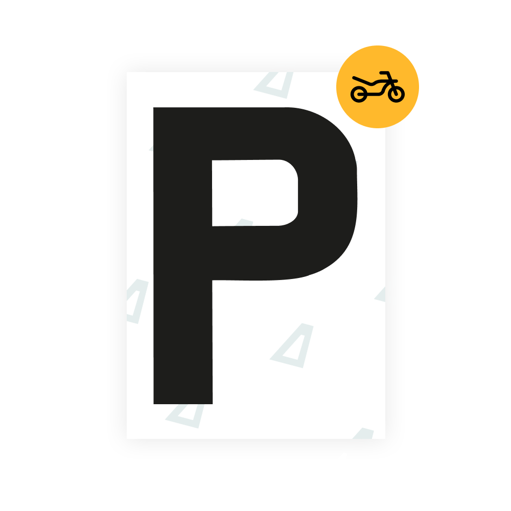 Alite Nanofilm for United Kingdom (Bold) moto license plates - Symbol "P"