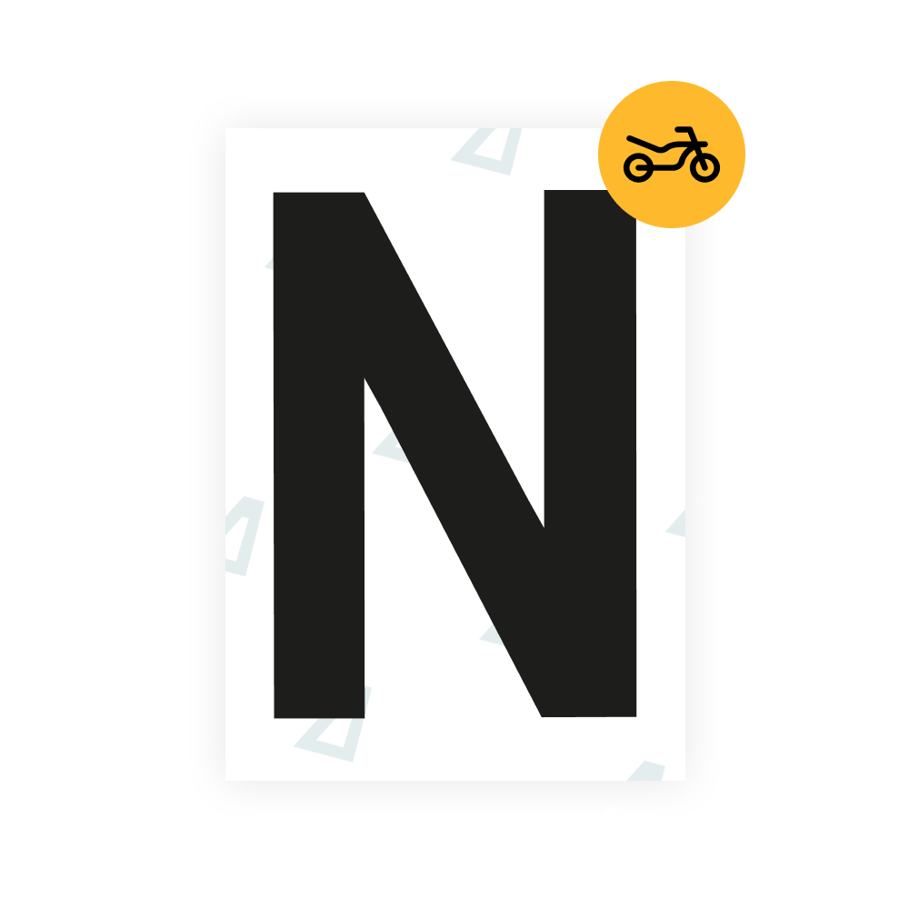 Nanofilm Alite para matrículas de moto del Reino Unido - Símbolo "Z"