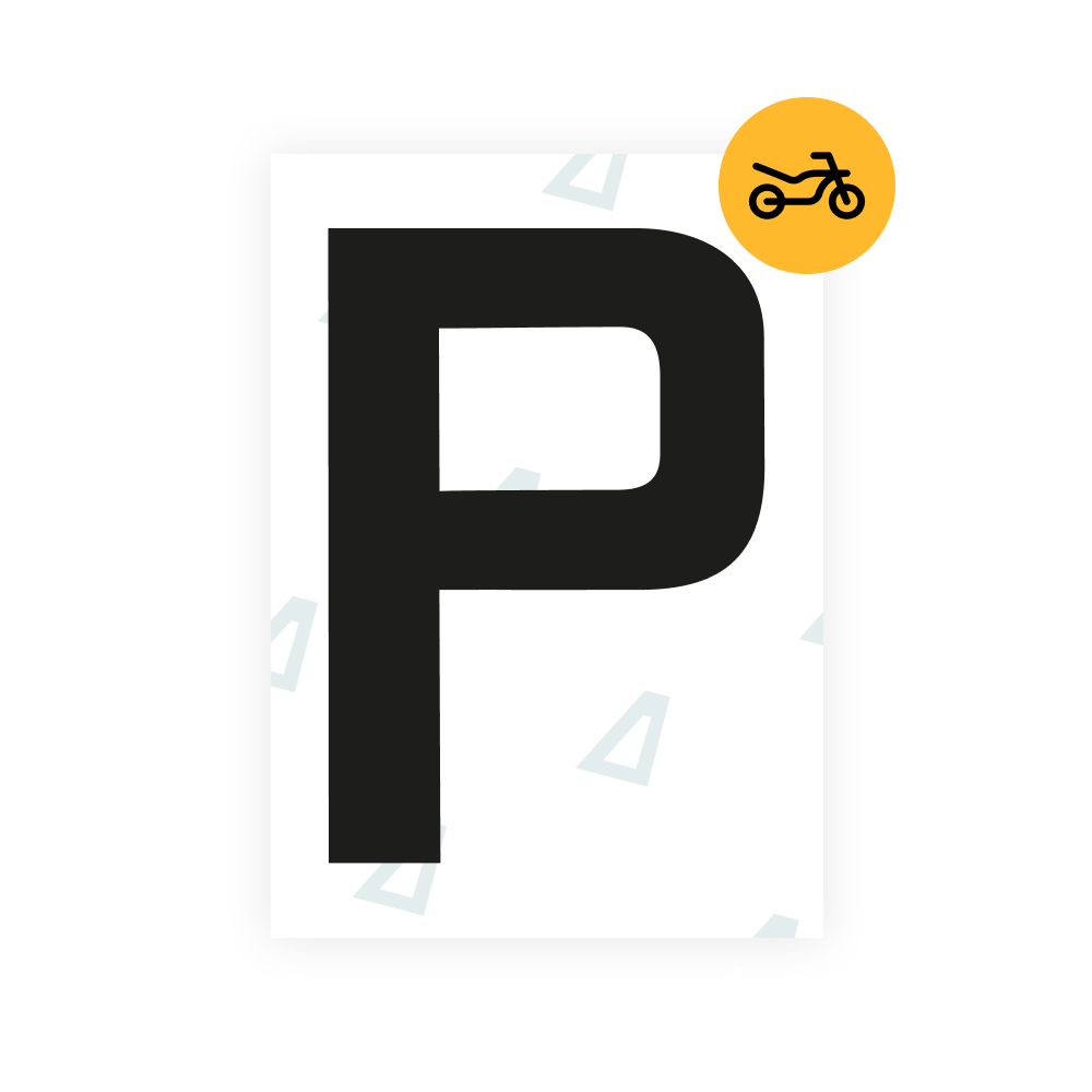 Alite Nanofilm for United Kingdom (Thin) moto license plates - Symbol "P"