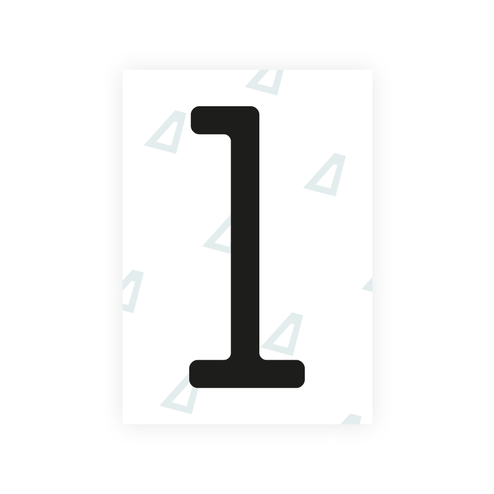 Alite Nanofilm for US (Utah 2023 - Square) license plates - Symbol "1"
