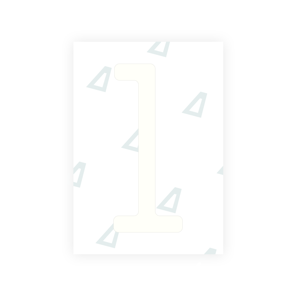 Alite Nanofilm for US (Utah 2023 - Square) license plates - Symbol "1"