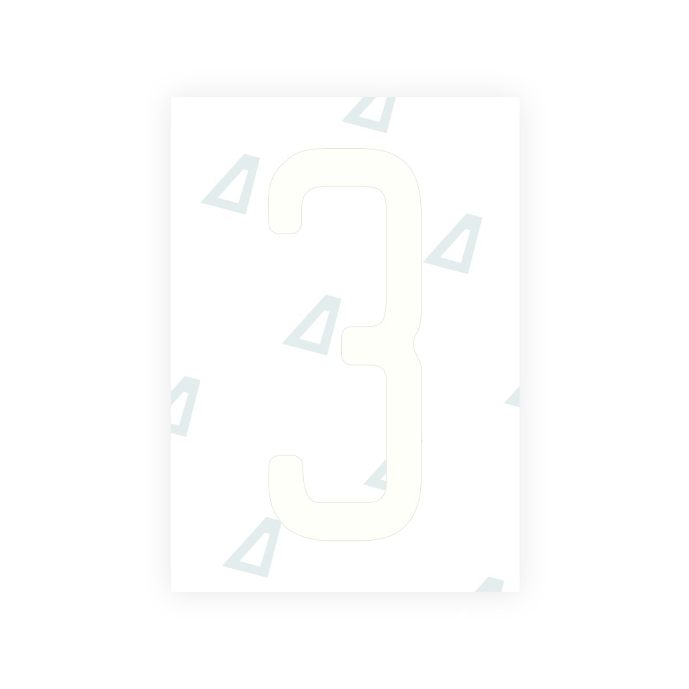 Alite Nanofilm for US (Utah 2023 - Square) license plates - Symbol "3"