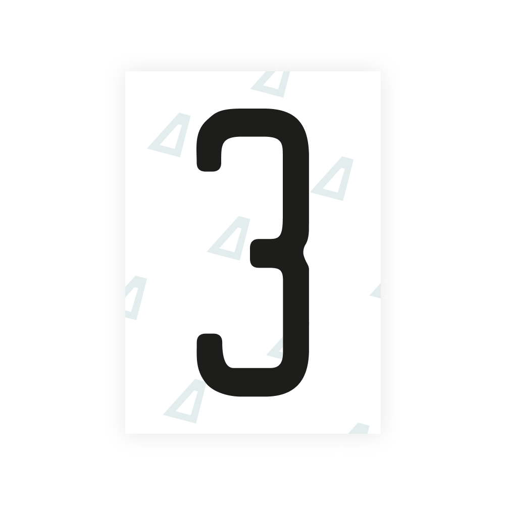 Alite Nanofilm for US (Utah 2023 - Square) license plates - Symbol "3"