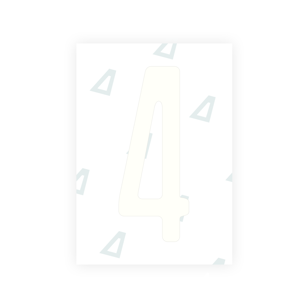 Alite Nanofilm for US (Utah 2023 - Square) license plates - Symbol "4"