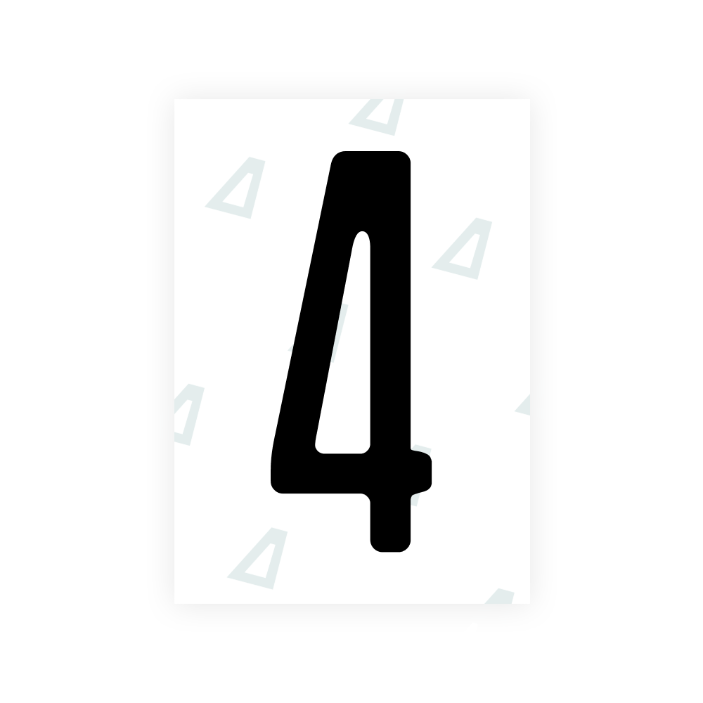Alite Nanofilm for US (Utah 2023 - Square) license plates - Symbol "4"
