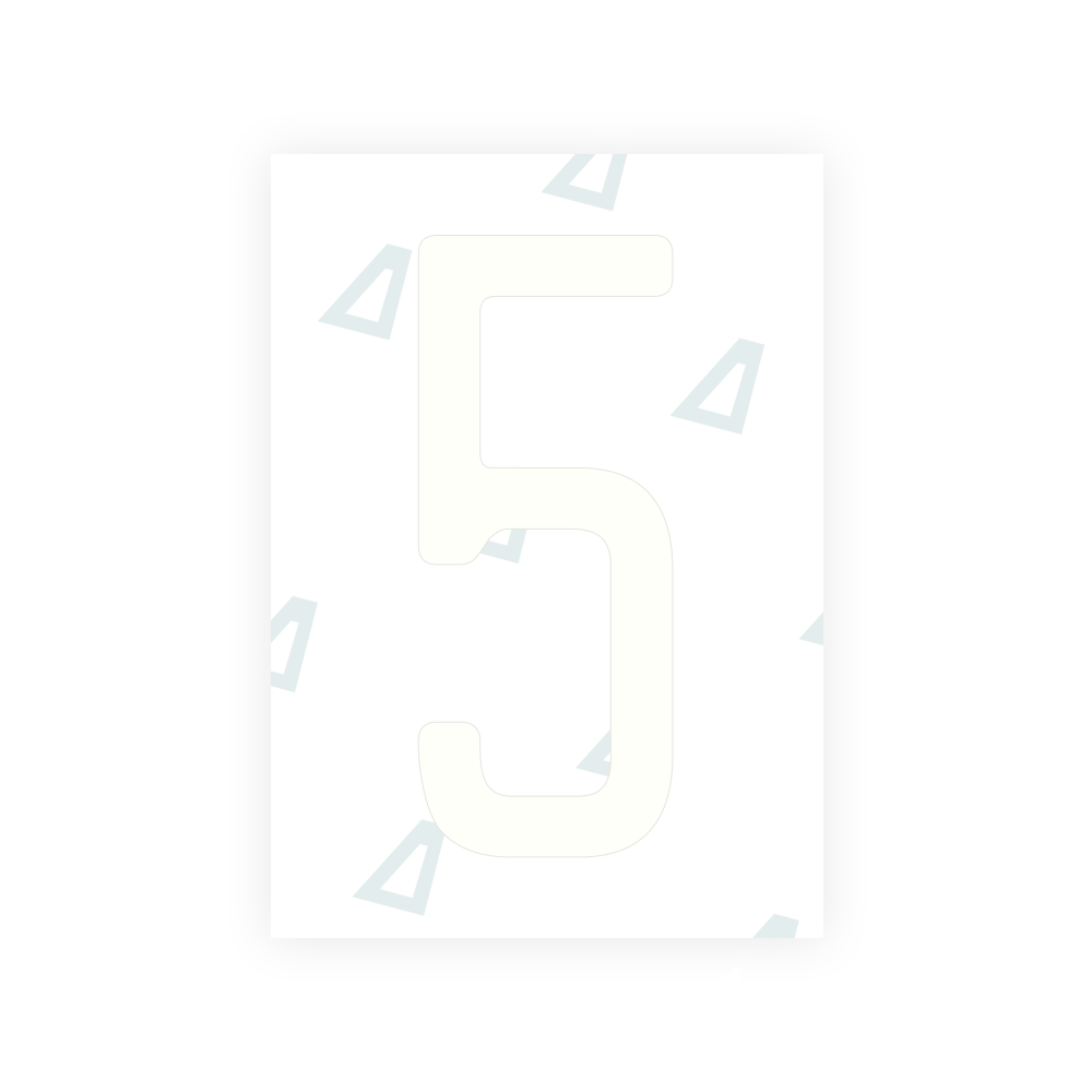 Alite Nanofilm for US (Utah 2023 - Square) license plates - Symbol "5"