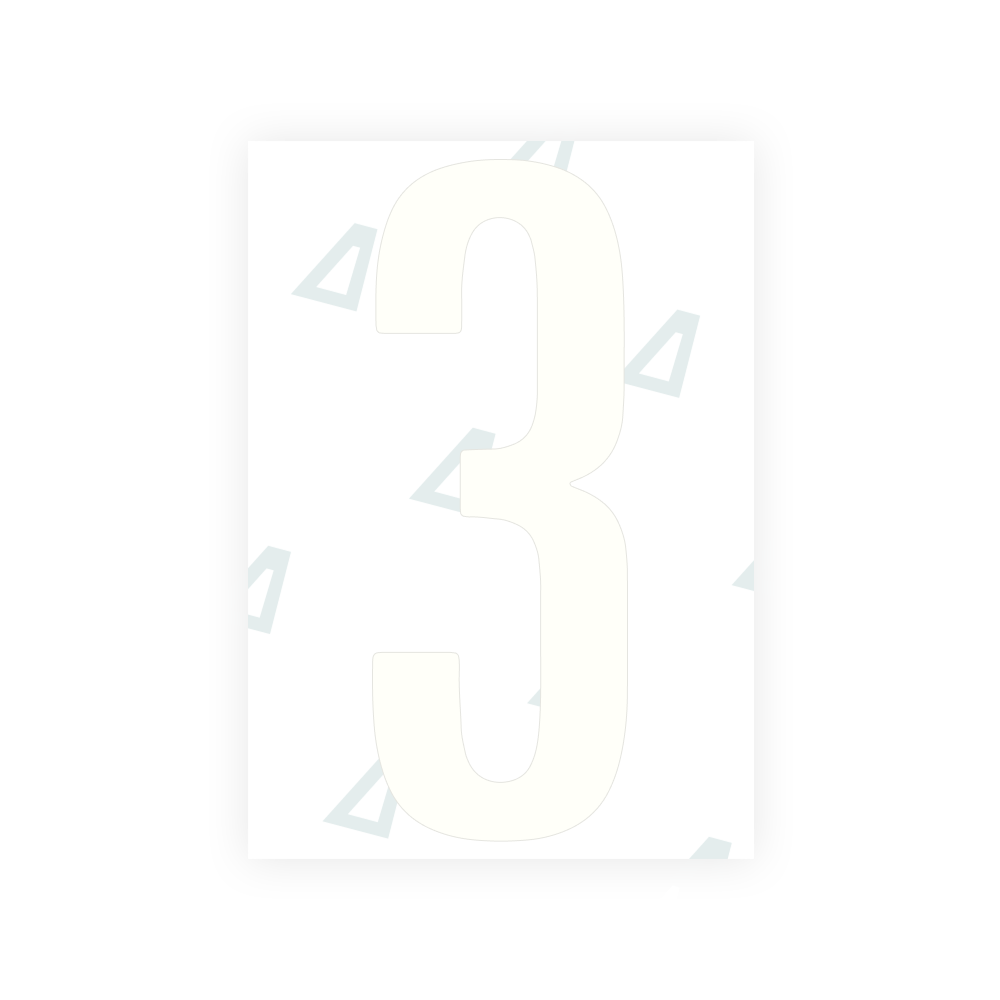Alite Nanofilm for US (Washington DC) license plates - Symbol "3"