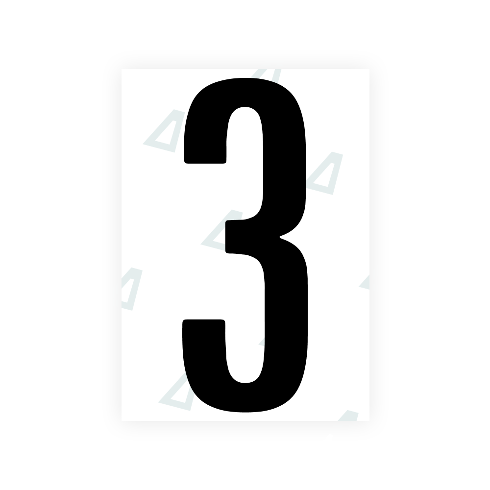Alite Nanofilm for US (Washington DC) license plates - Symbol "3"