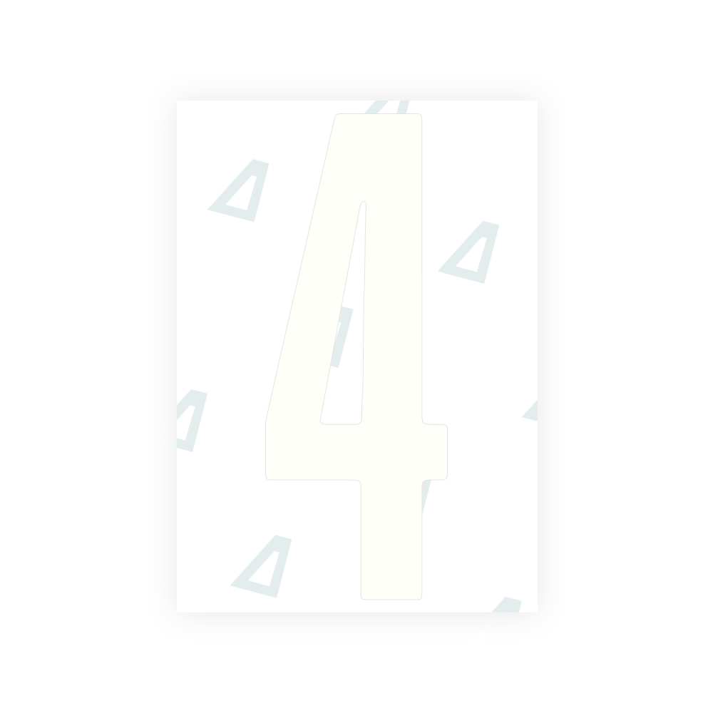 Alite Nanofilm for US (Washington DC) license plates - Symbol "4"