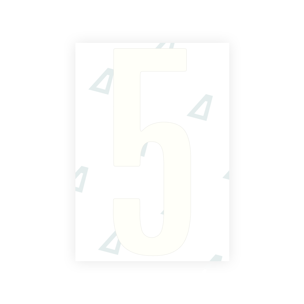 Alite Nanofilm for US (Washington DC) license plates - Symbol "5"