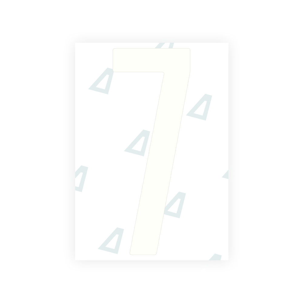Alite Nanofilm for US (Washington DC) license plates - Symbol "7"