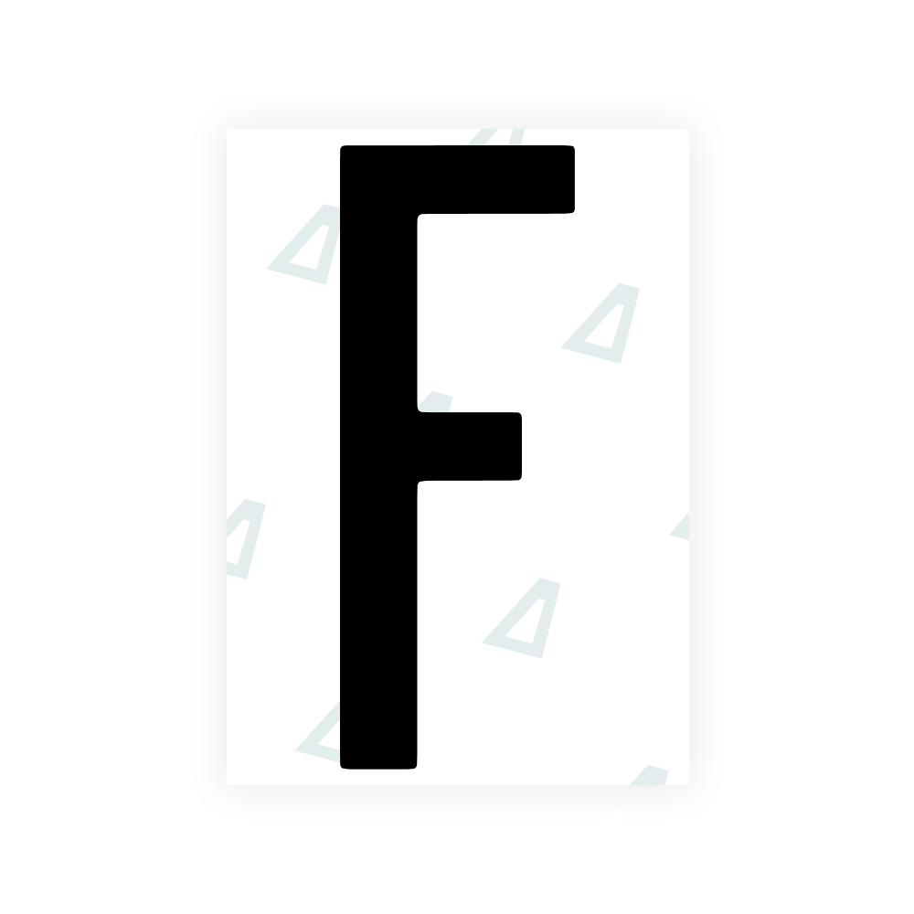 Alite Nanofilm für US-amerikanische (Washington DC) Kfz-Kennzeichen – Symbol „F“