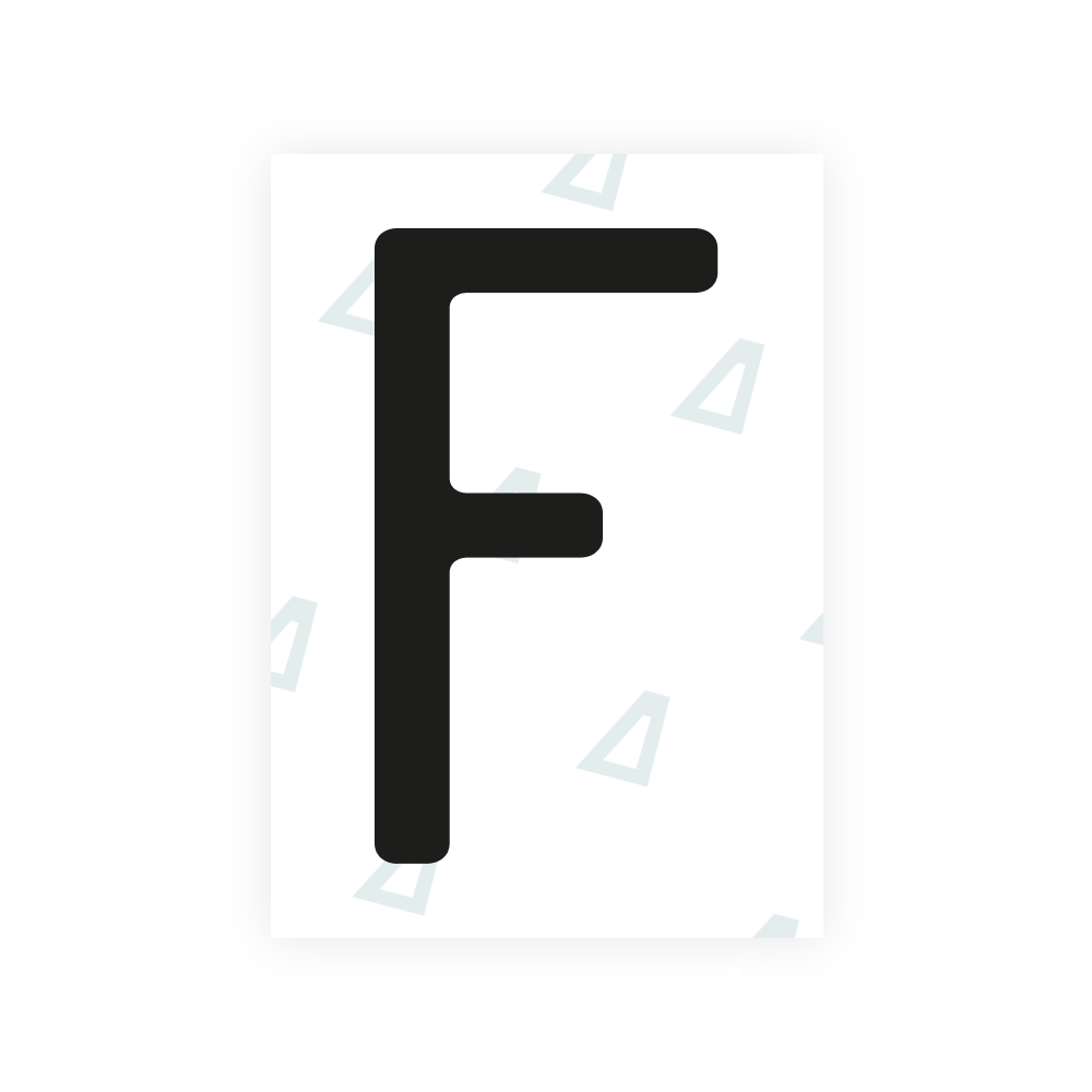 Nanofilm Alite pour plaques d'immatriculation des États-Unis (Virginie-Occidentale 1982) - Symbole "F"