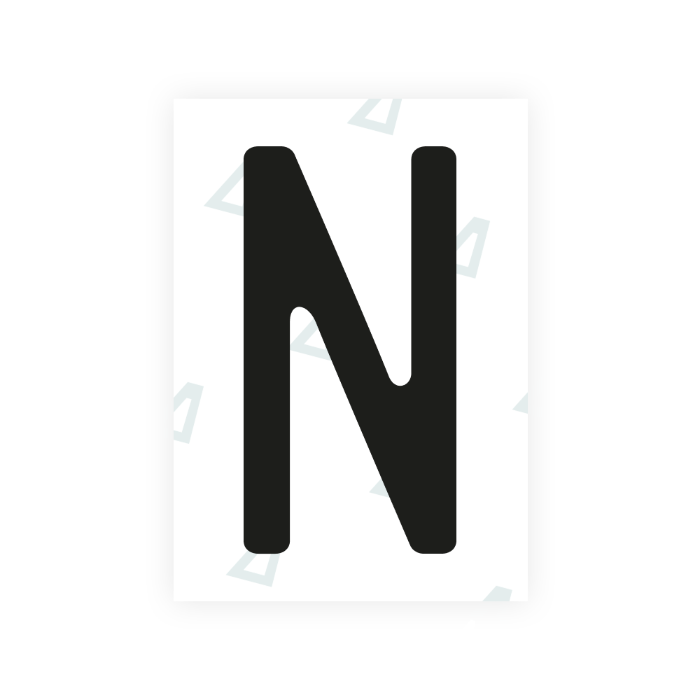 Alite Nanofilm for US (West Virginia 1982) license plates - Symbol "N"