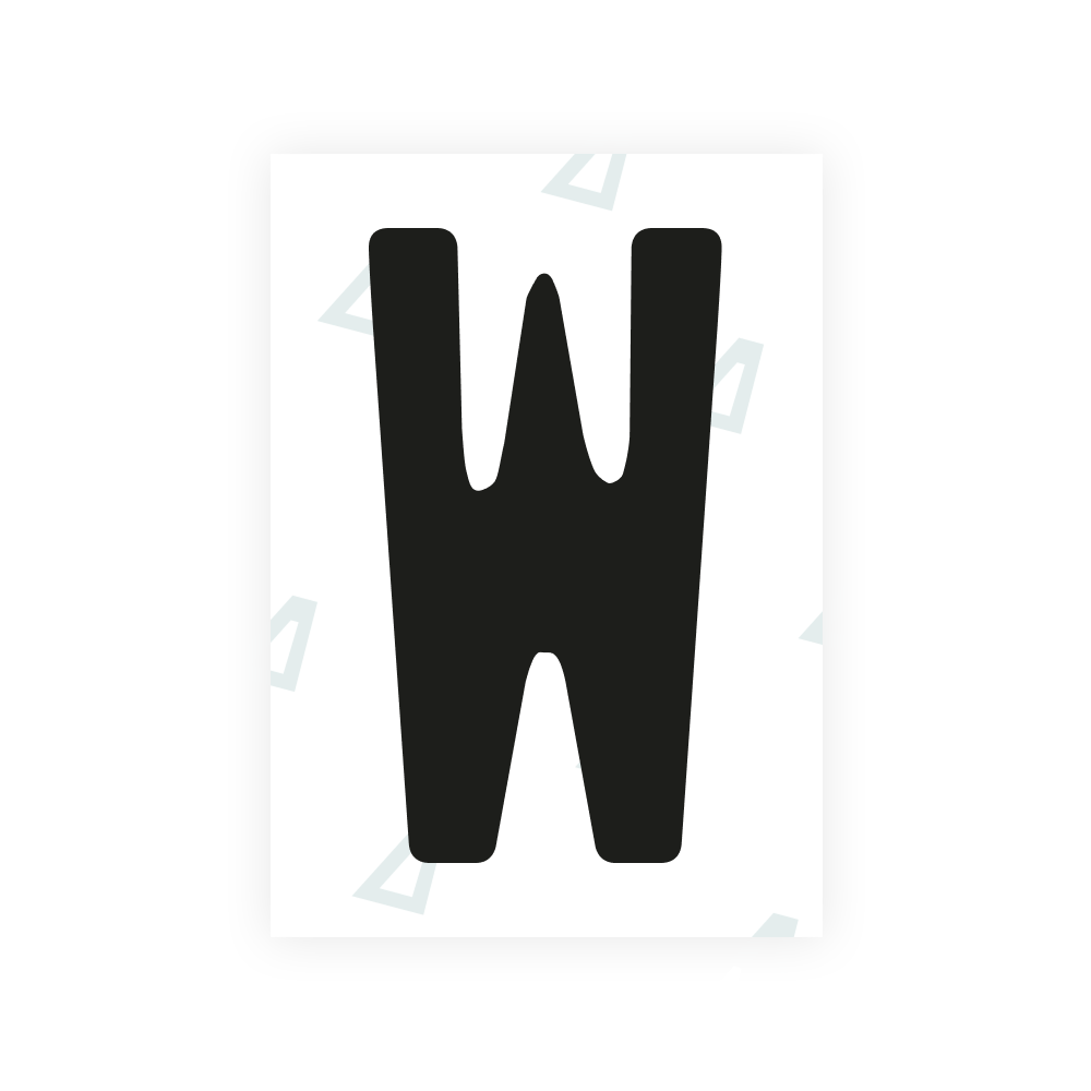 Alite Nanofilm for US (West Virginia 1982) license plates - Symbol "W"