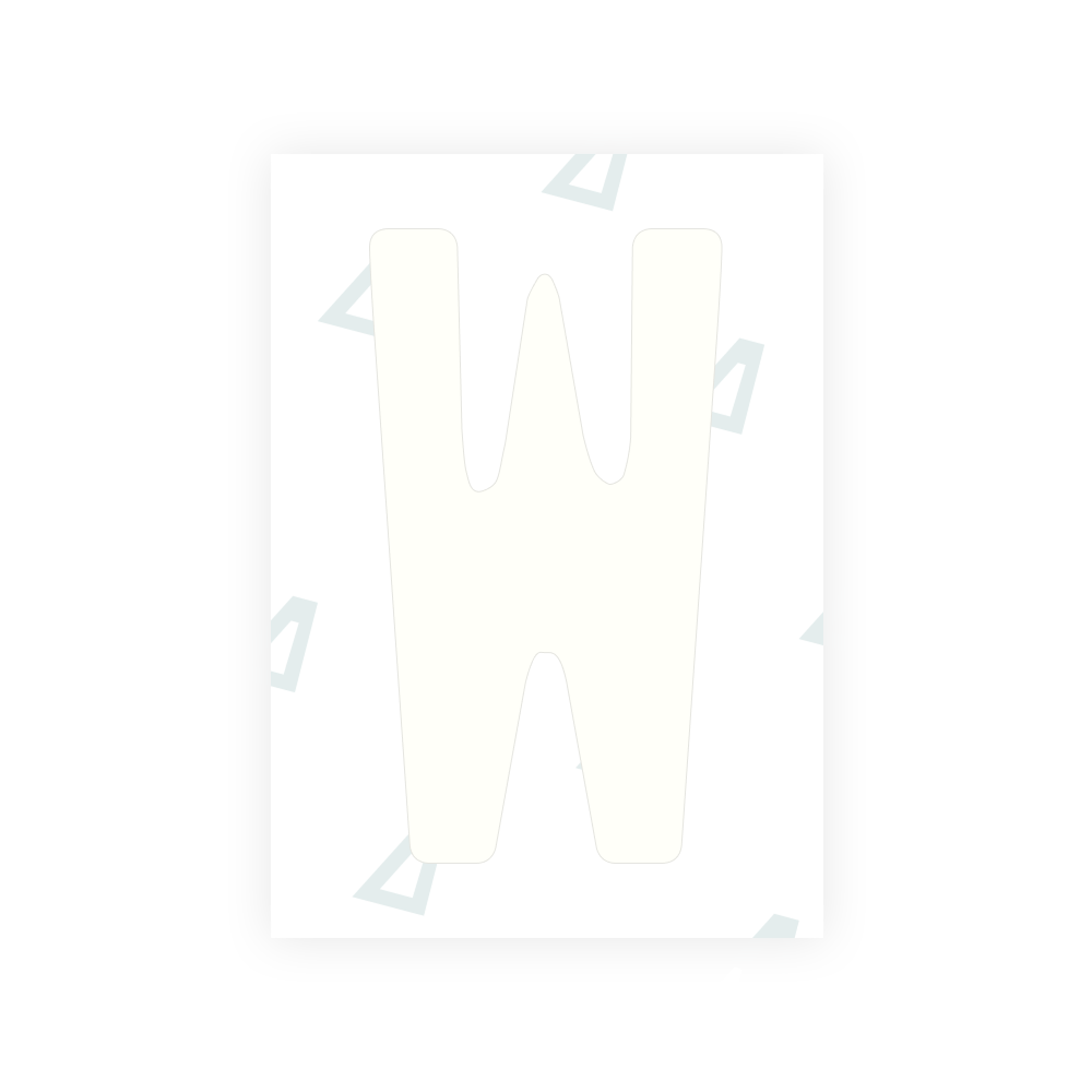 Alite Nanofilm for US (West Virginia 1982) license plates - Symbol "W"