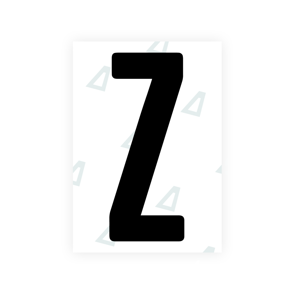 Alite Nanofilm für US-amerikanische (Iowa) Kfz-Kennzeichen – Symbol „Z“