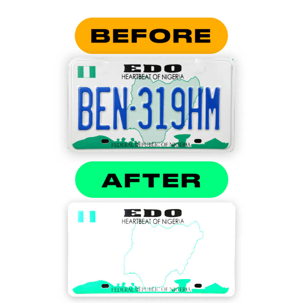 Alite Nanofilm for Nigeria license plates - Symbol "2"