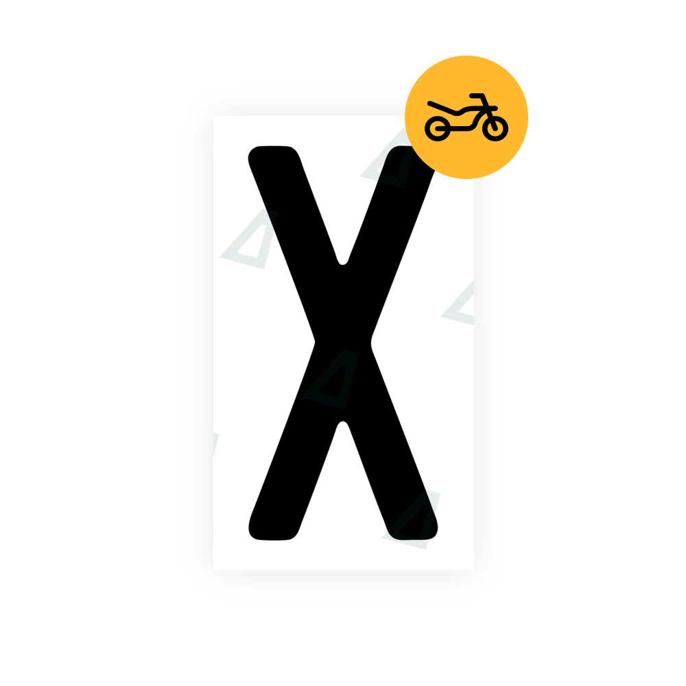 Alite Nanofilm for Switzerland Moto license plates - Symbol "X" - Alite