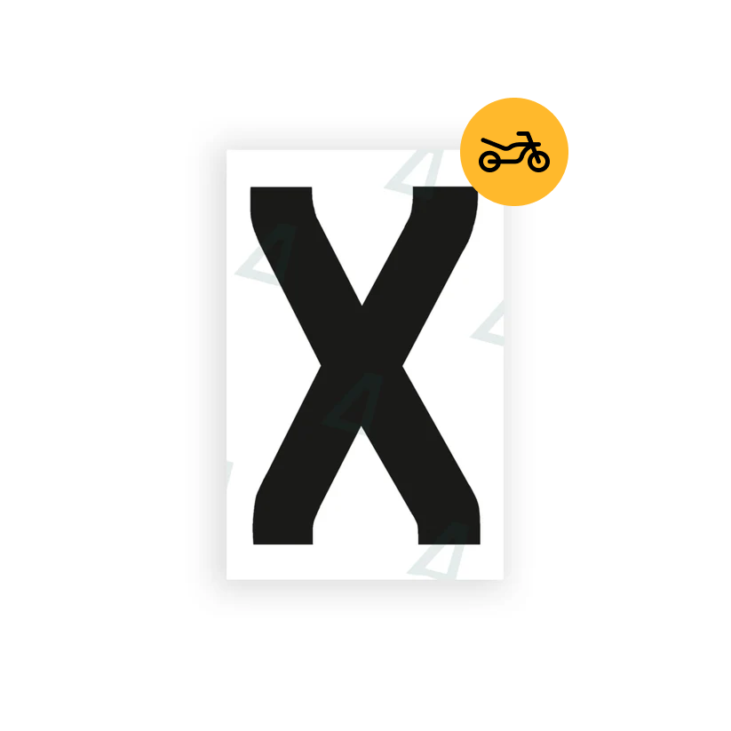 Alite Nanofilm for United Kingdom Moto license plates - Symbol "X" - Alite