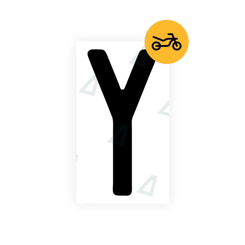 Alite Nanofilm for Switzerland Moto license plates - Symbol "Y" - Alite