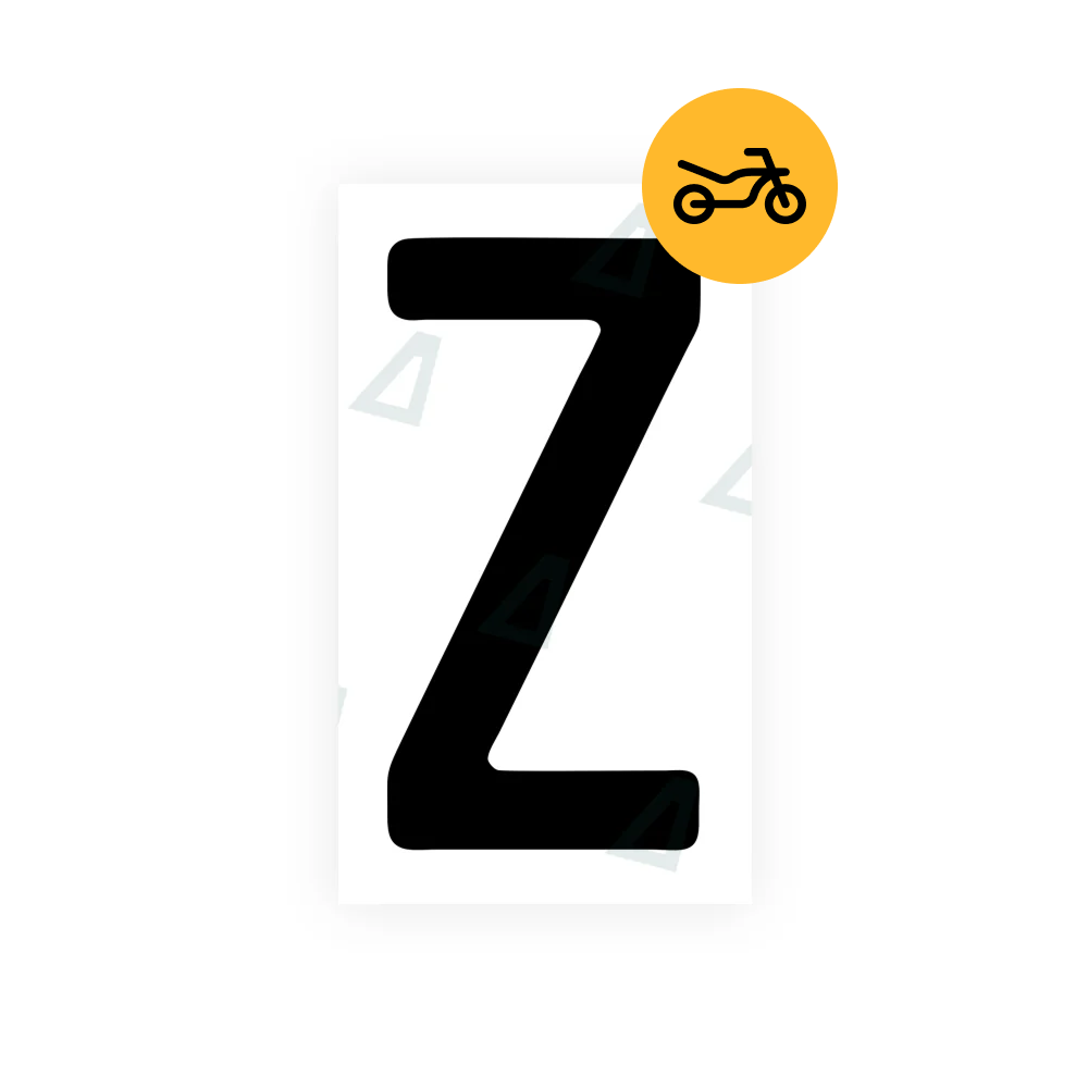 Alite Nanofilm for Switzerland Moto license plates - Symbol "Z" - Alite