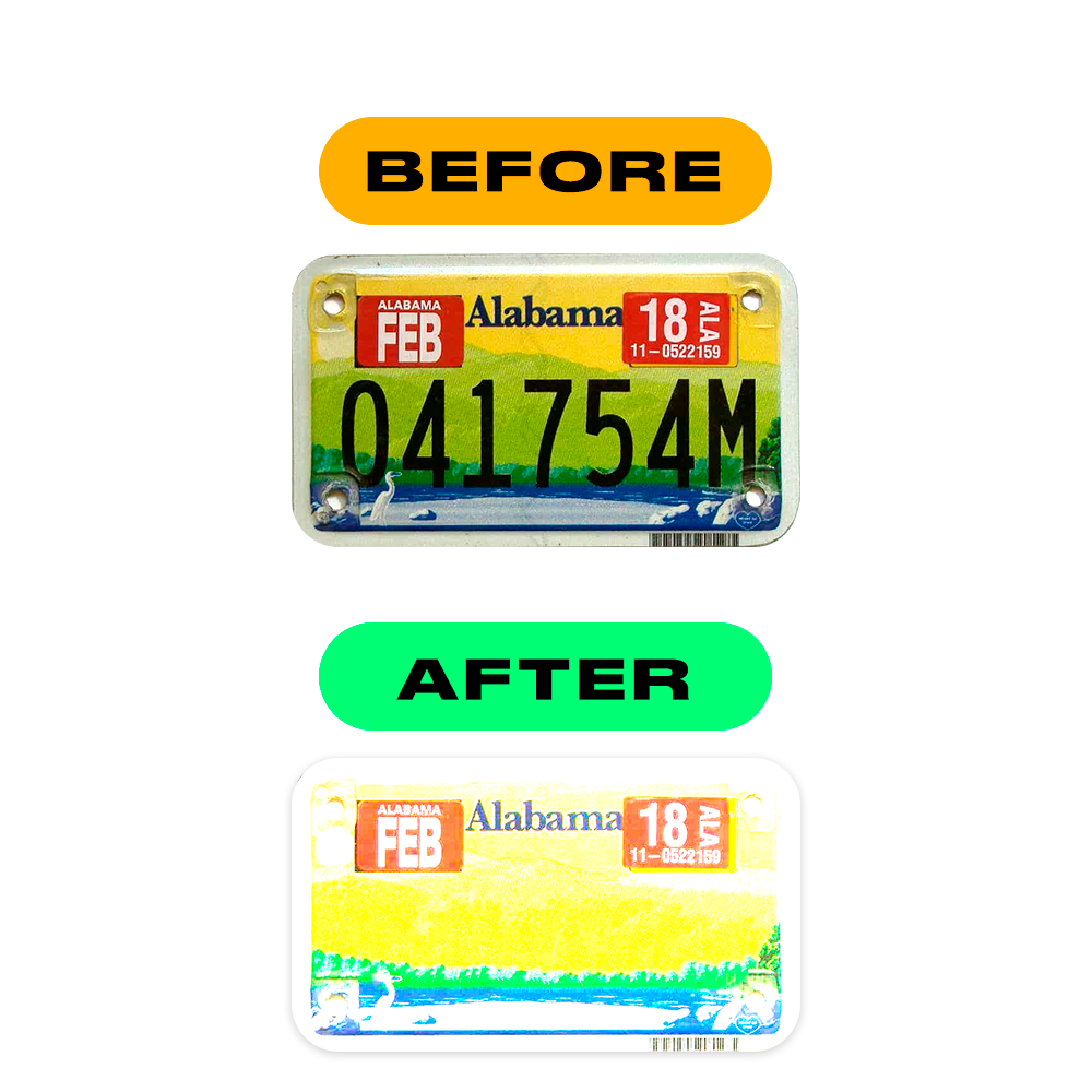 number plate film