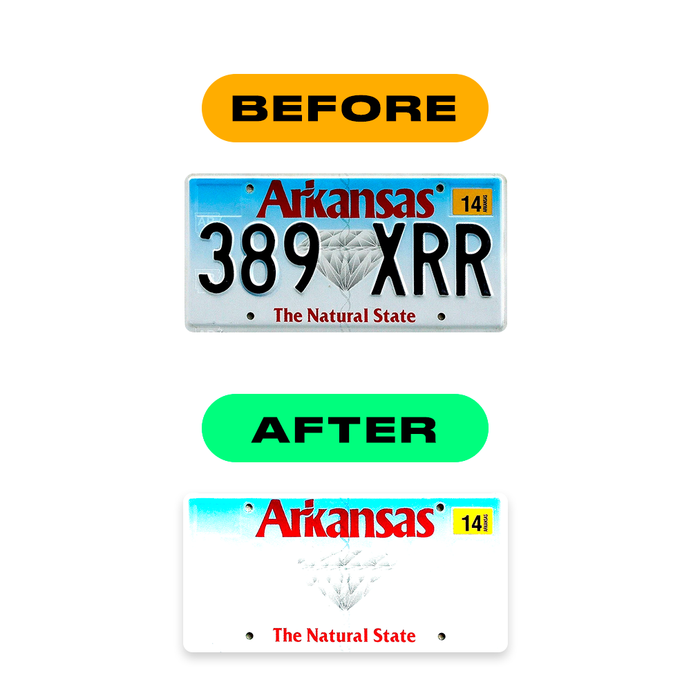 license plate film