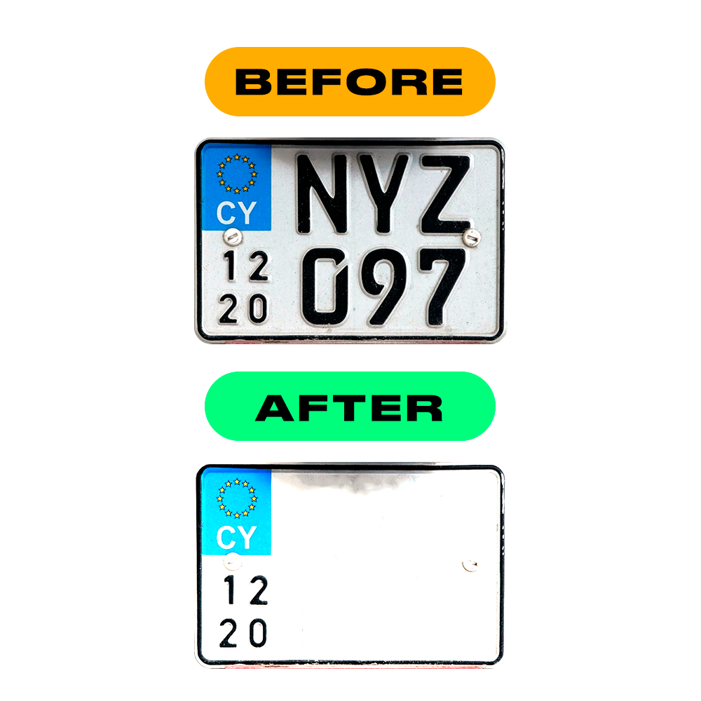Alite Nanofilm for Cyprus moto license plates - Symbol "0" - Alite