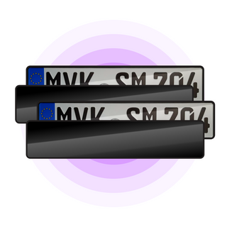 black out license plate cover