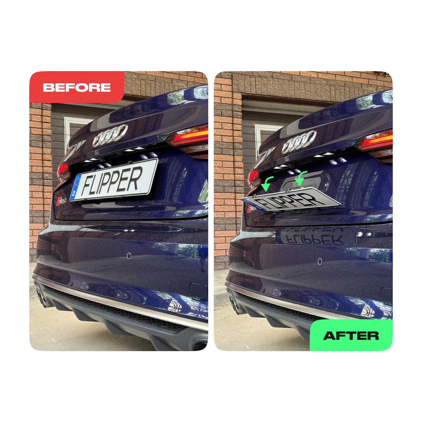 Alite Flipper Folding frame for rear license plate (on a cable)