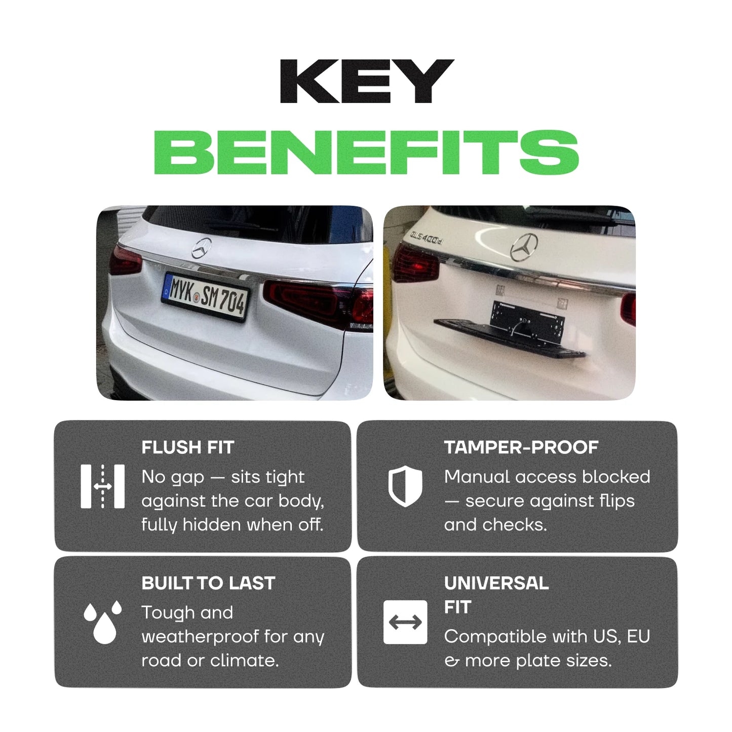 Alite Flipper Folding frame for both license plates