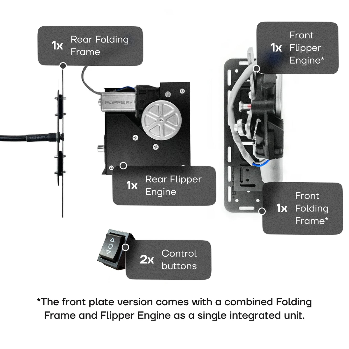 Alite Flipper Folding frame for both license plates