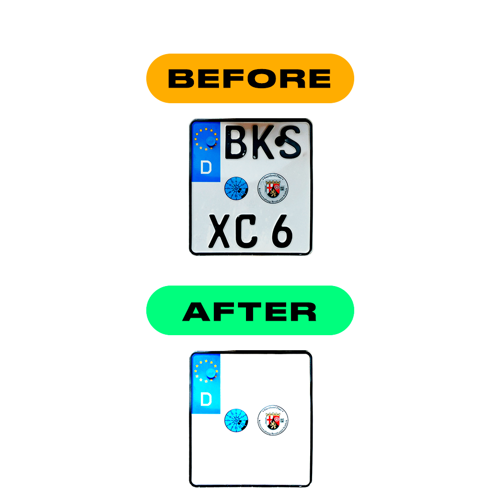 Alite Nanofilm for Cyprus moto license plates - Symbol "P" - Alite