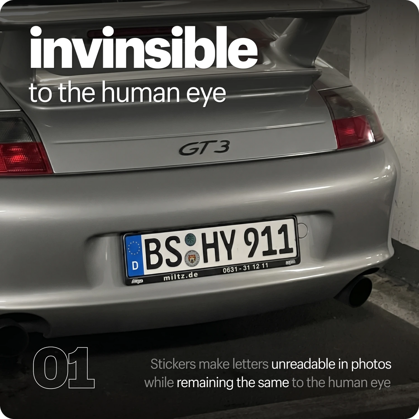 number plate reflective film
