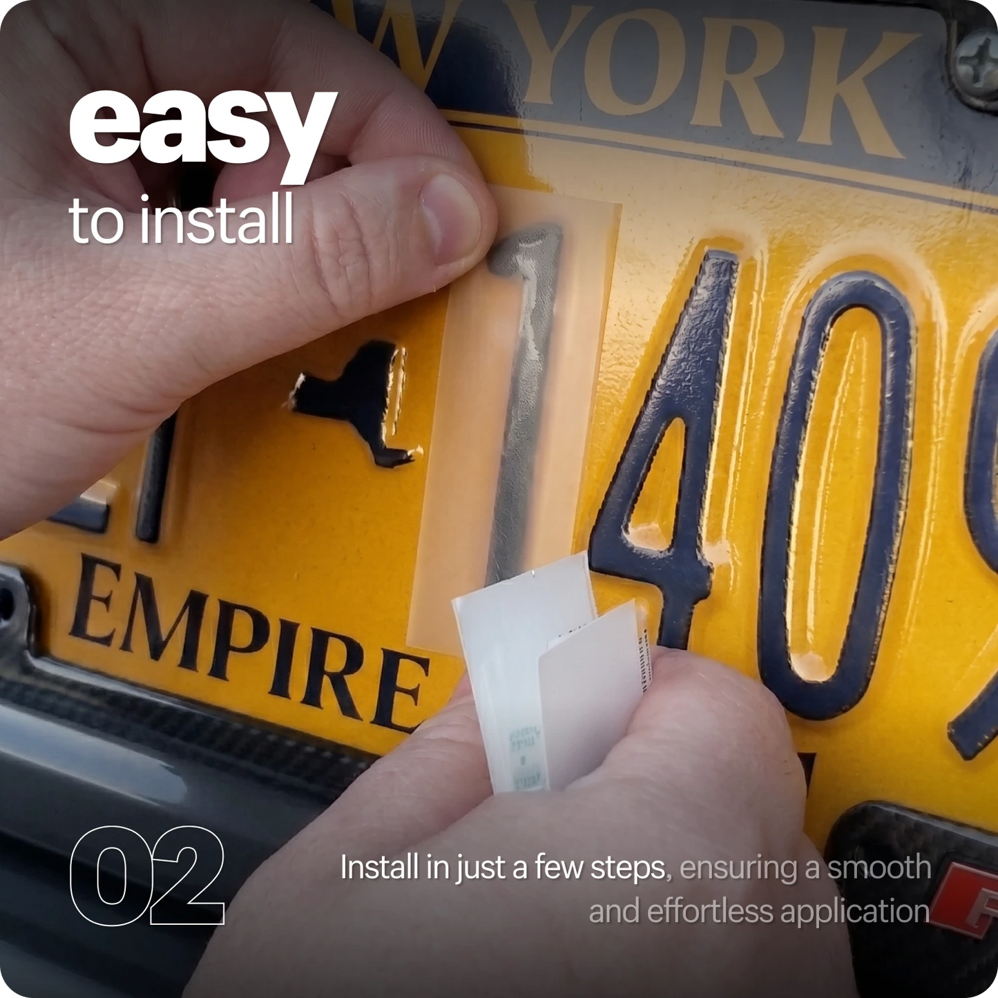 number plate reflective film