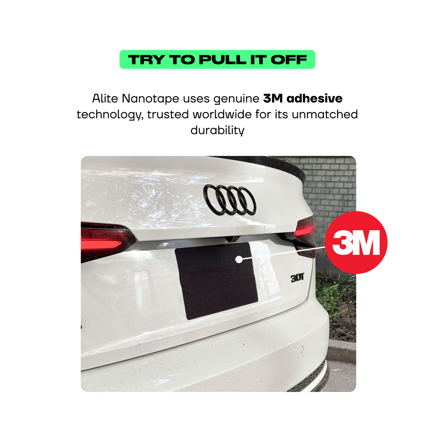 Alite Nanotape™ License Plate Frame for Mexico (1 plate) - Alite