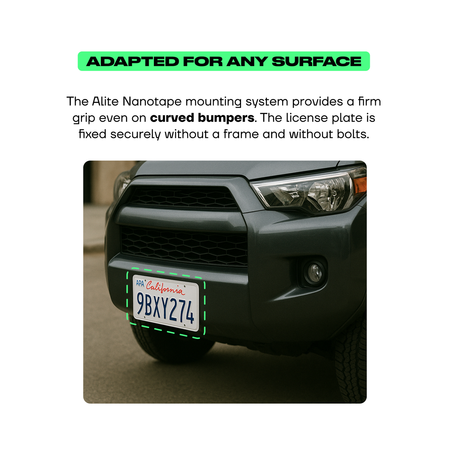 Alite Nanotape™ License Plate Frame for Mexico (1 plate) - Alite