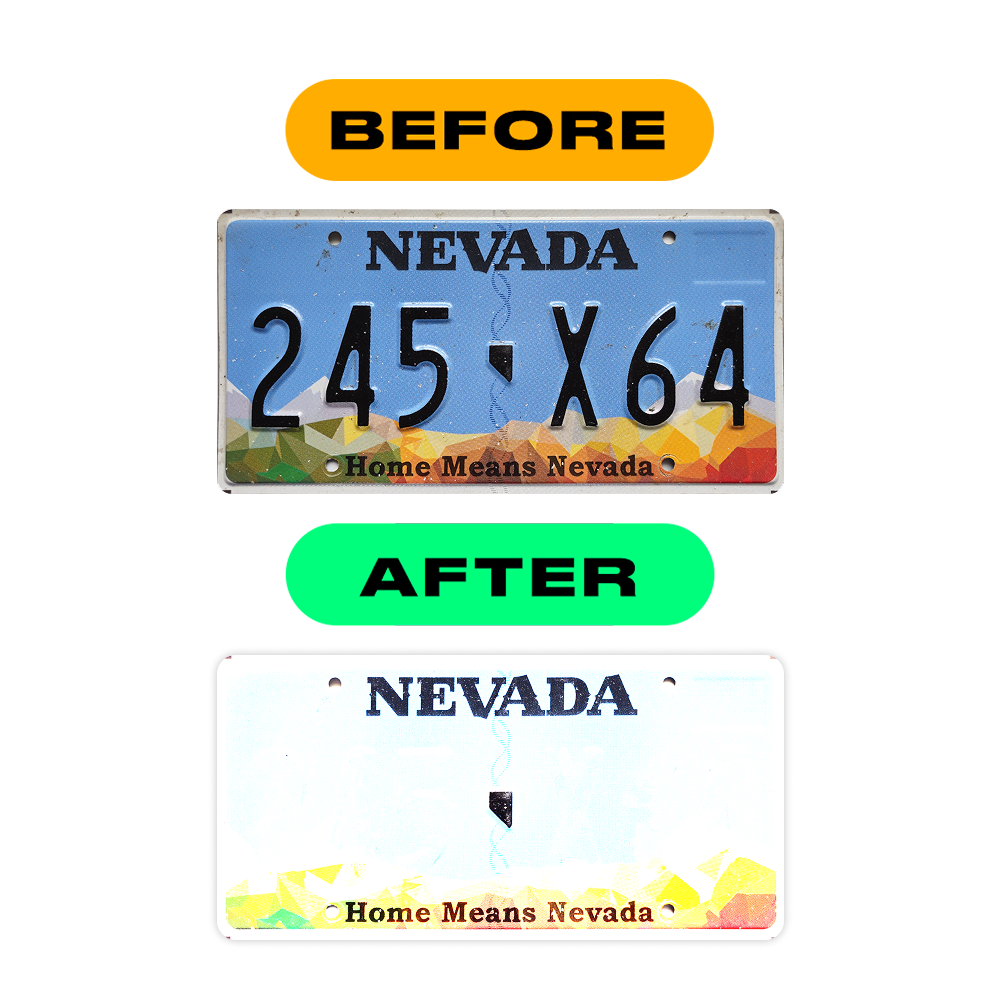 Nanopelícula Alite para placas de matrícula de EE. UU. (Nevada) - Símbolo "Z"
