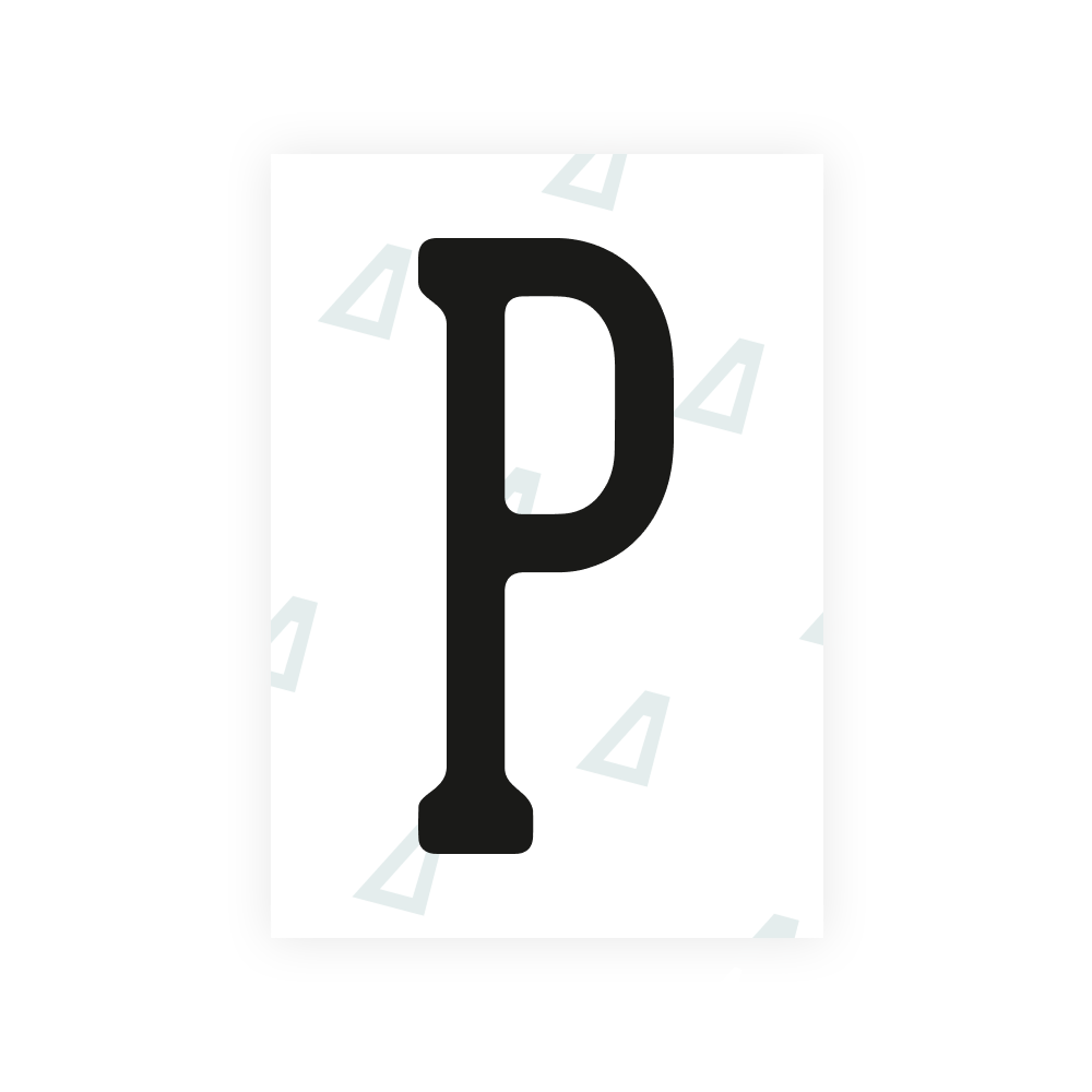 Alite Nanofilm for US (Pennsylvania 2025) license plates - Symbol "P"