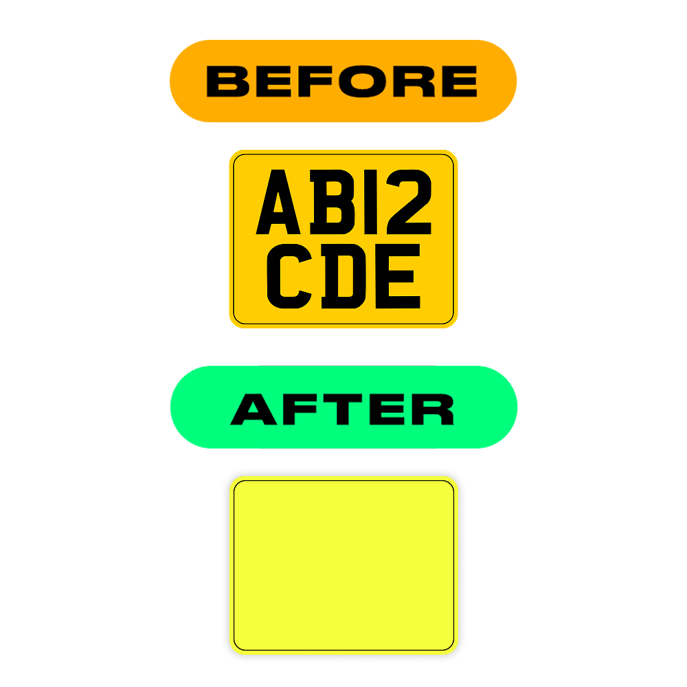 Alite Nanofilm for United Kingdom (Bold) moto license plates - Symbol "T"